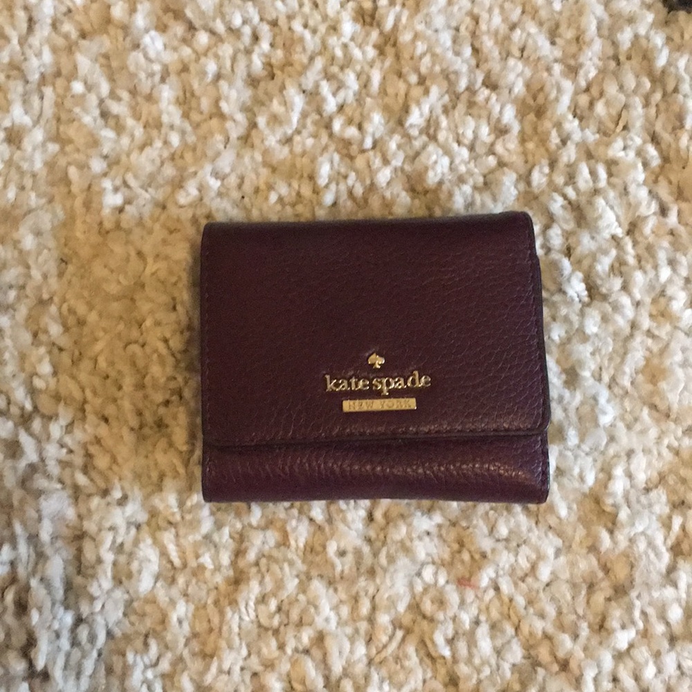 Kate Spade Jackson St wallet - mulled wine color